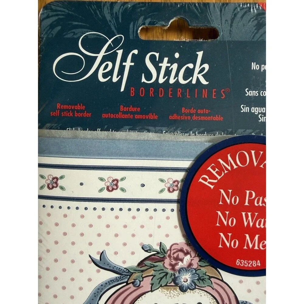 3 Vintage Border Self Stick Teddy Bear Country Theme Removable, Peel & Stick